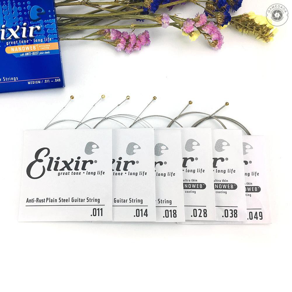 Elixr Anti Rust Electric Guitar Strings
 - Elixir 12002 Nanoweb Anti Rust Electric Guitar Strings Light 009 042 6 Strings Shopee Philippines