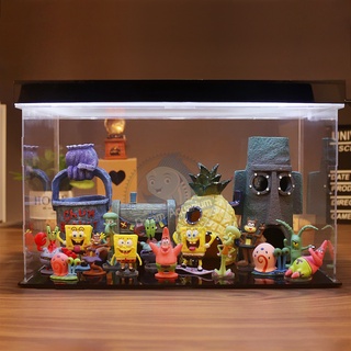 Mini Aquarium Simulation Decoration SpongeBob Pineapple House Squidward Easter Island Fish Tank Cart