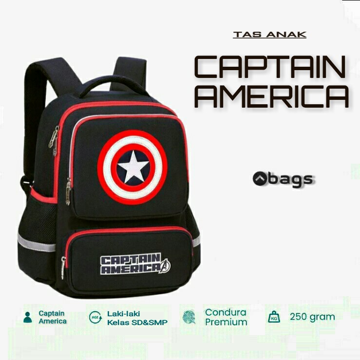Printing Bag Captain America for Kids Boy