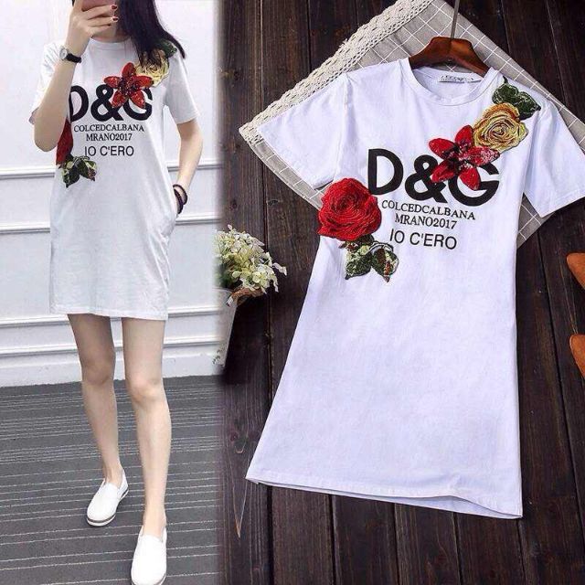 AS ELEGANT big sale !!! T-shirt dress best seller D&G | Shopee Philippines