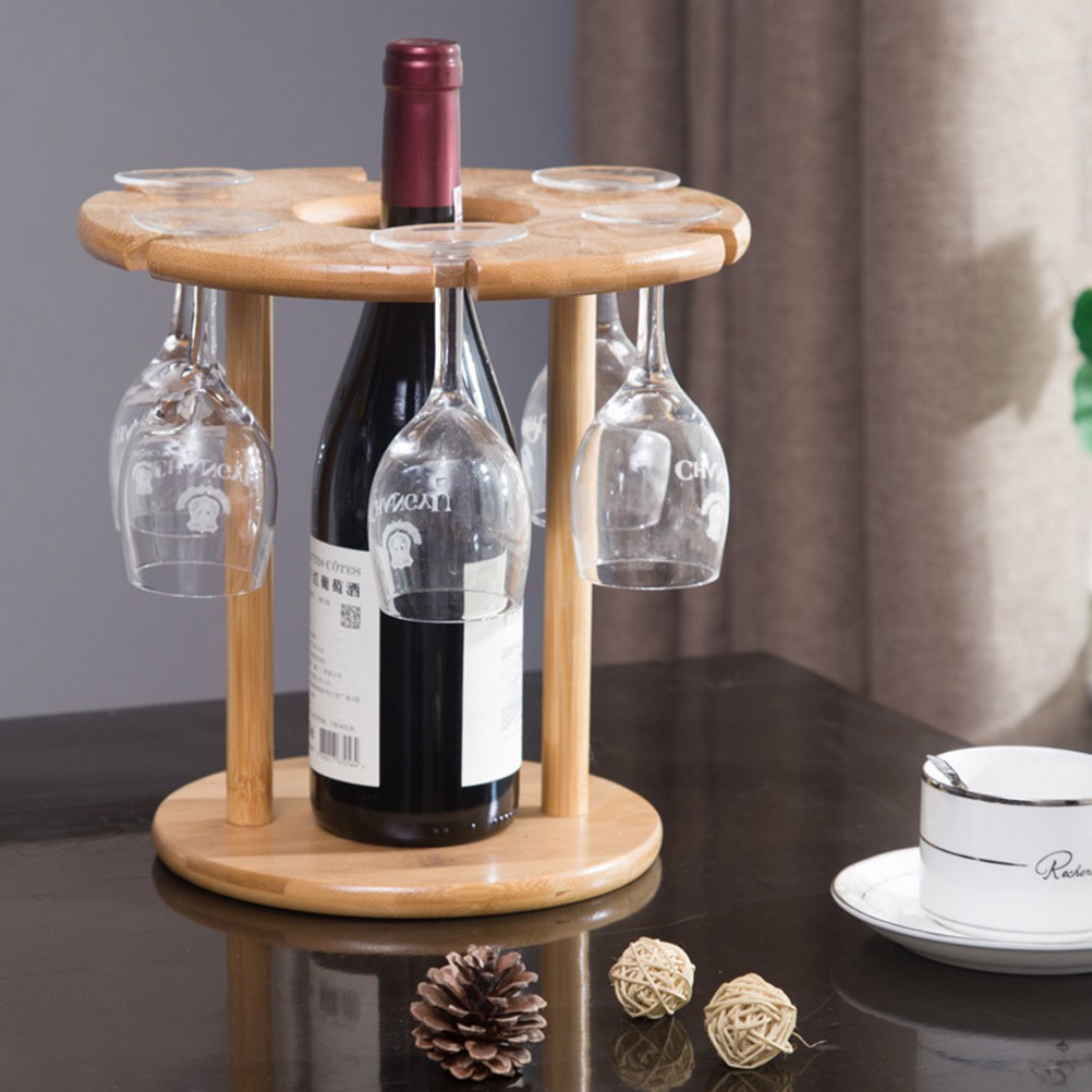 Wine Glass Holder Wooden Wine Bottle Glass Rack Hanging Cup Goblets Display Rack Shopee Philippines