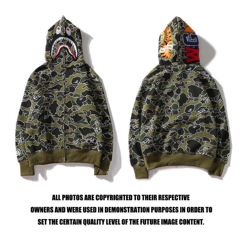 green bape shark hoodie