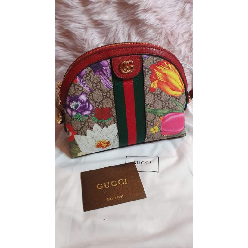 gucci floral sling bag