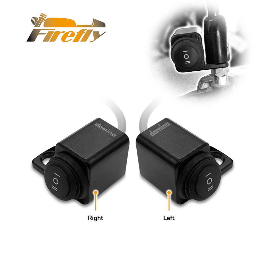 Firefly Motorcycle Domino Mini Driving Light Mirror Mount Switch 3 Way