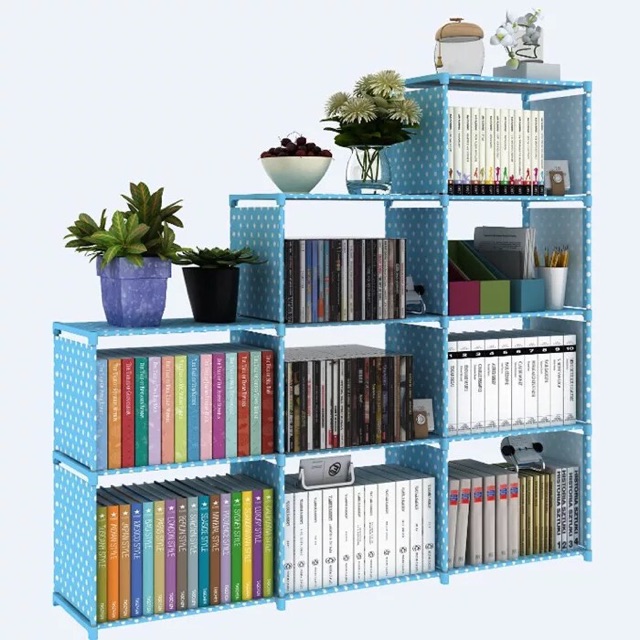 COD Bookcase Storage Bookshelf  with 9 Book Shelves 