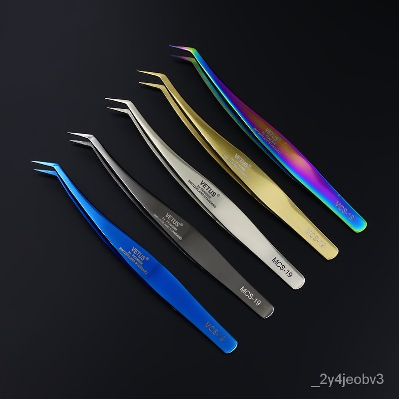 100 Original Genuine Vetus Tweezers MCS Series Premium Eyelash