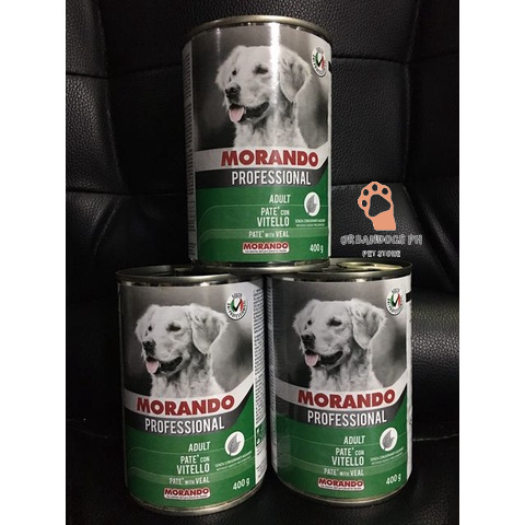 Dog Food for Adult 400g x 3 Cans Morando Professional Adult Dog Pate' with Veal 400g #1