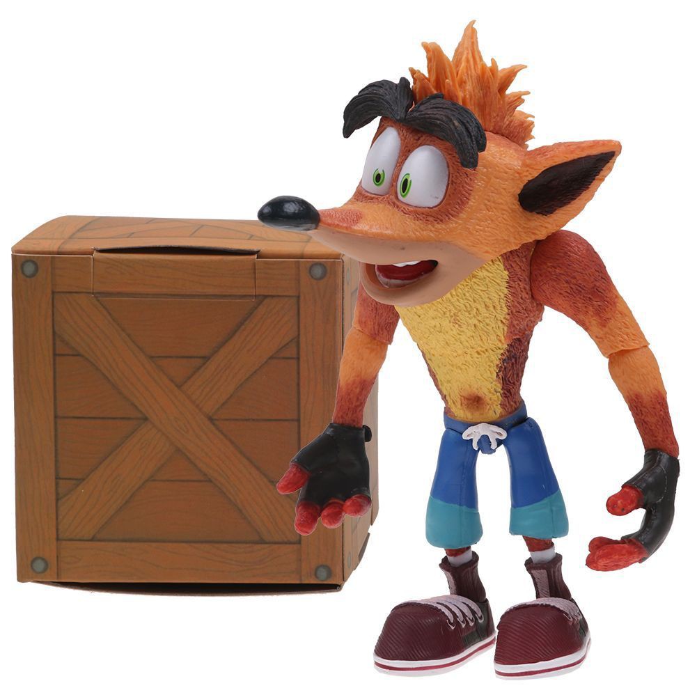 Neca Crash Bandicoot With Crate Replica 6 9 Pvc Action Figure Toy Gift Shopee Philippines - wooden moveable crate roblox