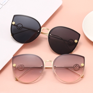 (JIUERBA)COD INS Fashion style Shades Sunglasses For Women/Men's metal frame Gradient lens sunnies studios sunglasses Cat Eye frame glasses Eyeglasses Colour