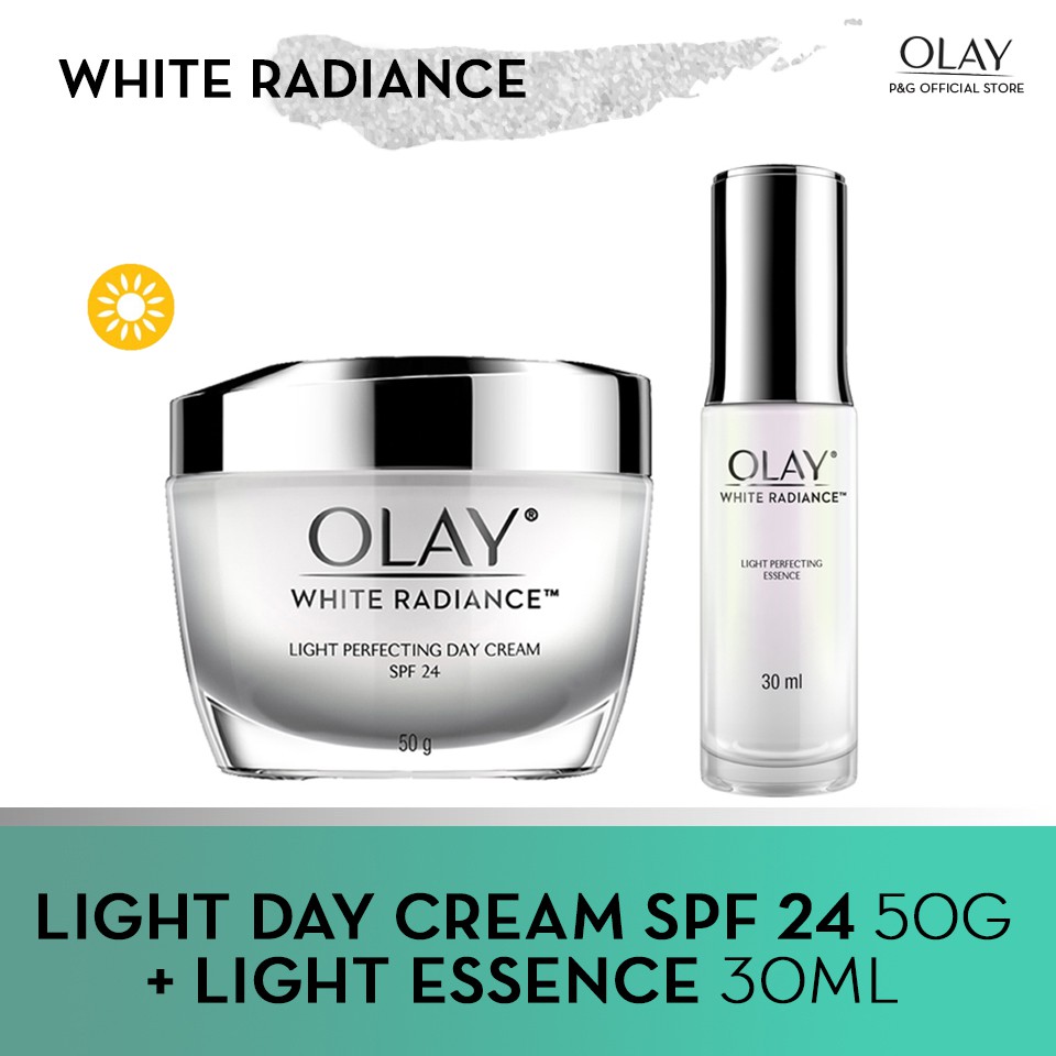 Olay White Radiance Day Cream Moisturizer Spf 24 50g Light Perfecting Essence 30ml Skincare Shopee Philippines
