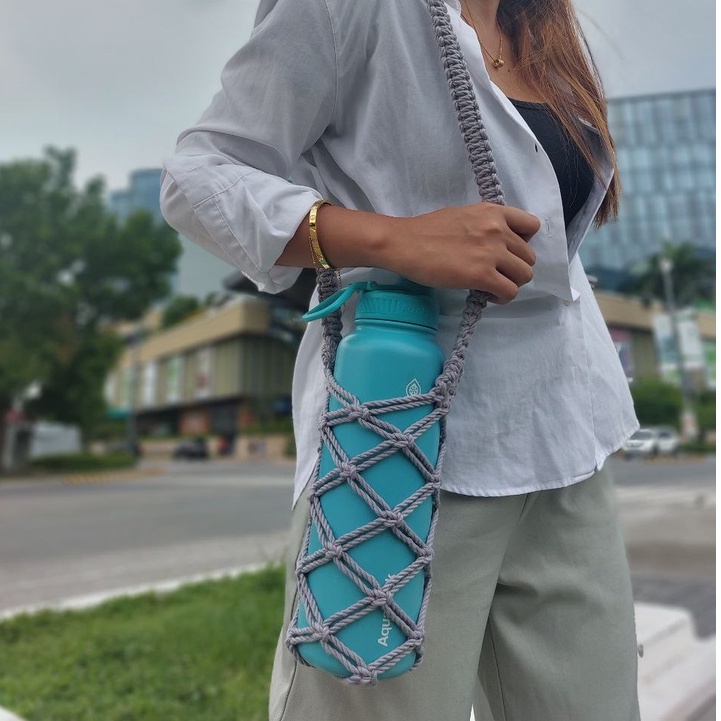 Original Knotssy Macrame 40oz 2L 64oz Tumbler Water Bottle Holder