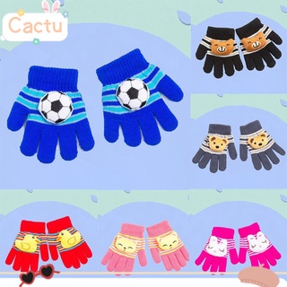 CACTU Cute Toddler Mittens Full Finger Gloves Kids Gloves Winter Soft Thick Warm Children Warm Knitting/Multicolor
