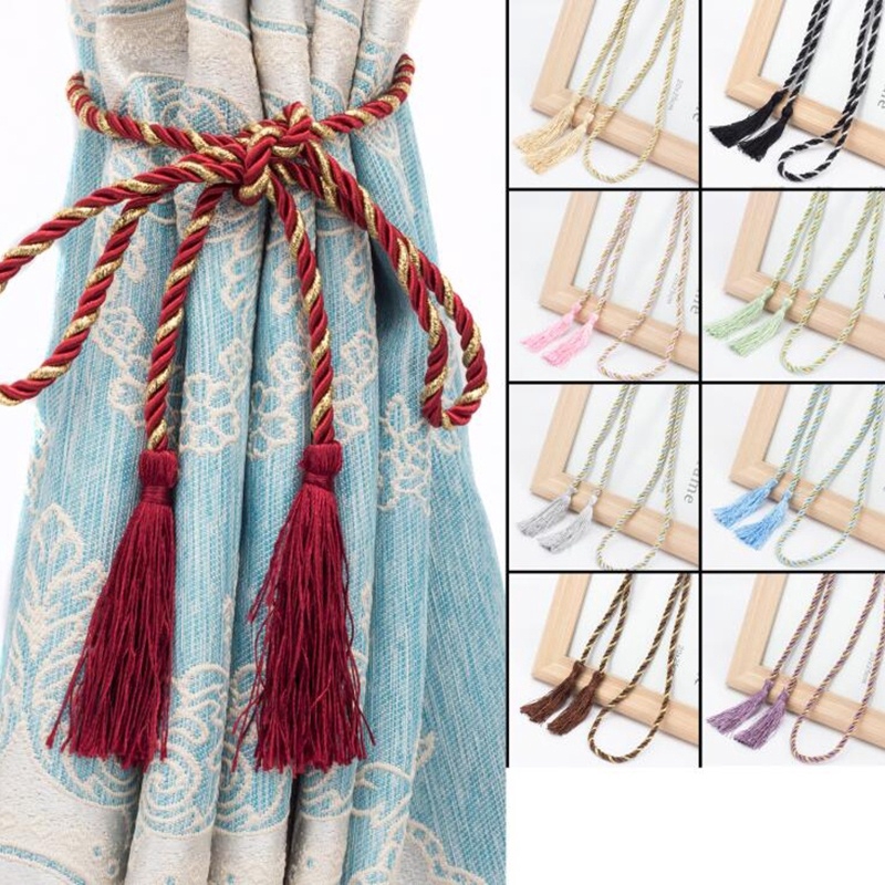 2 Pc Lots Rope Curtain Tiebacks Curtain Tassels Fringe Tie Backs