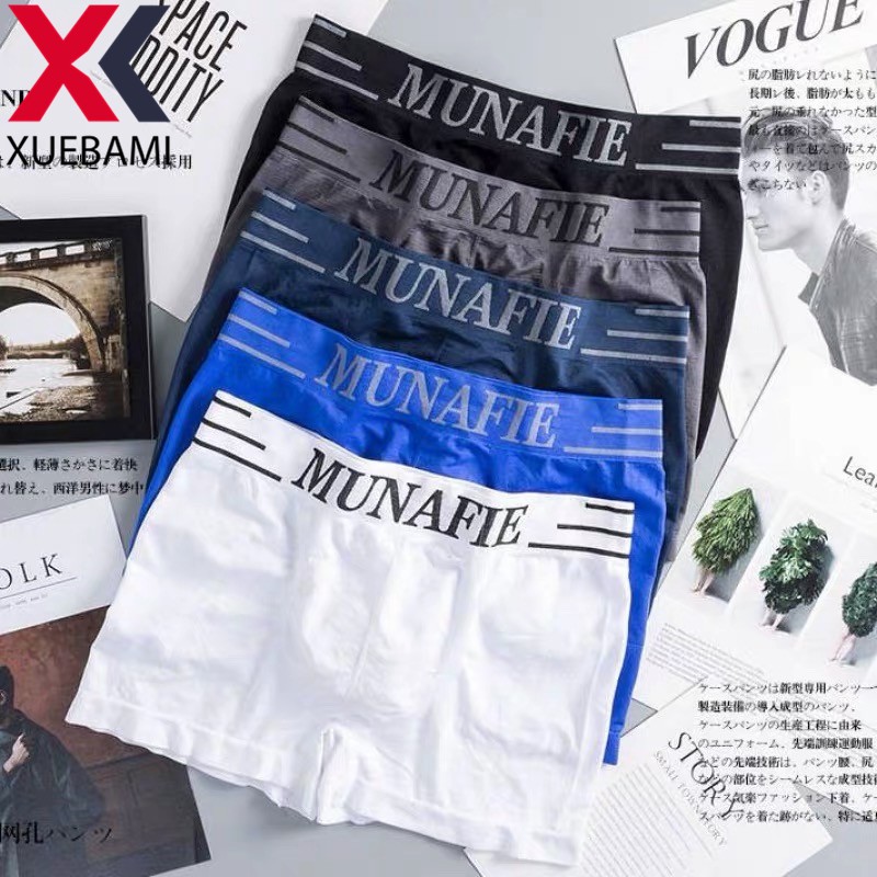 Cy Xuebami Men S Trend Munafie Boxers Shorts Underwear Shopee Philippines