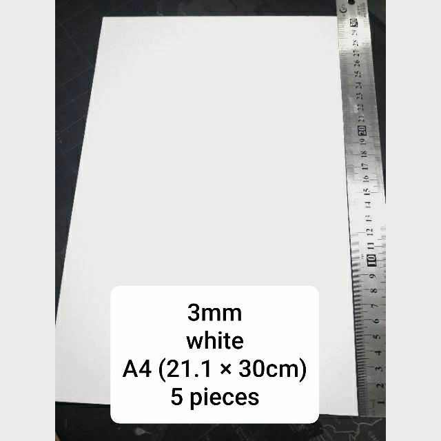 SINTRA PVC BOARD 3mm/ 5mm, 5pcs., A4 (211mm x 300mm) Shopee Philippines
