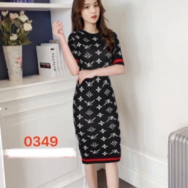 louis vuitton knit dress