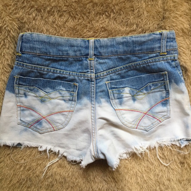 bleached jean shorts