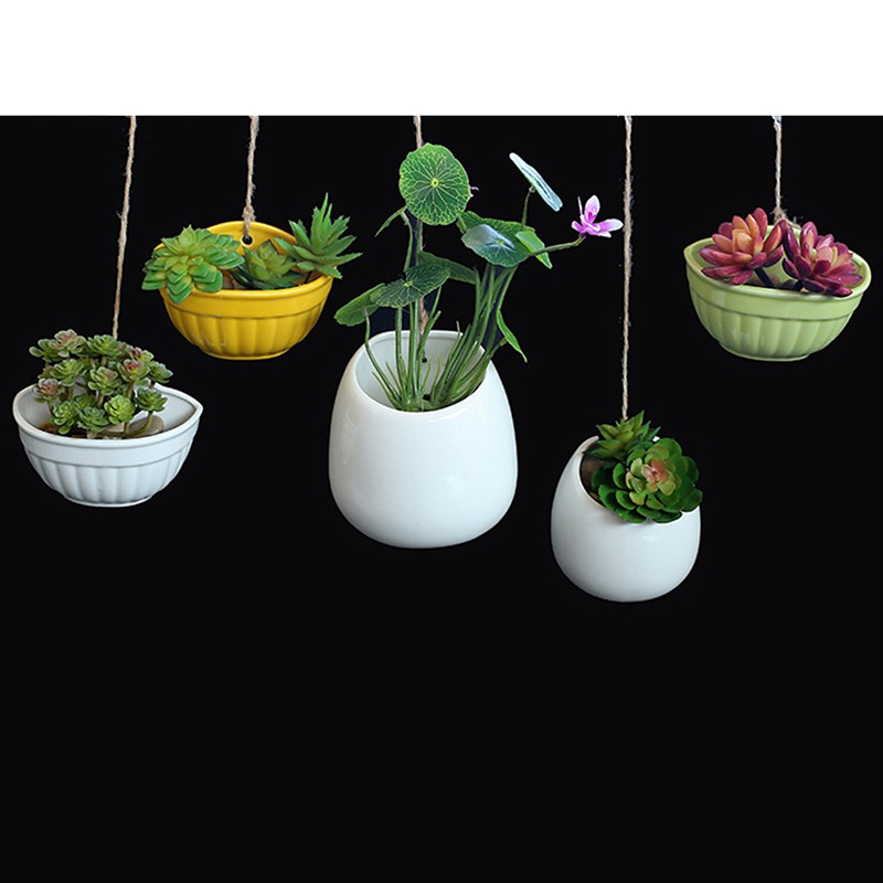  Ceramic  Hanging Planters Succulent Plant Pots  Flowerpot 