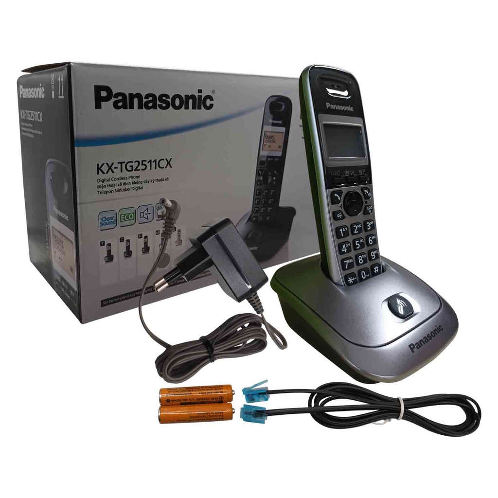 Panasonic KXTG2511CX Digital [Cordless Phone] (Black, Blue, Silver
