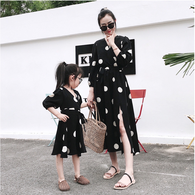 mommy and me polka dot dress