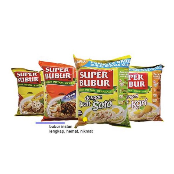 SUPER BUBUR INSTANT CHICKEN / BEEF FLOSS / Kari / Soto 45g INDONESIA ...