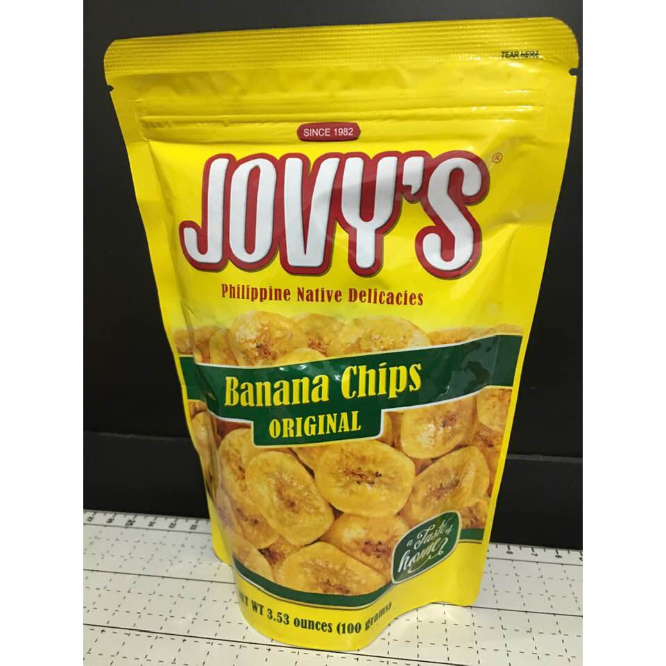 Jovy's Banana chips original Philippine native delicacies 100gram