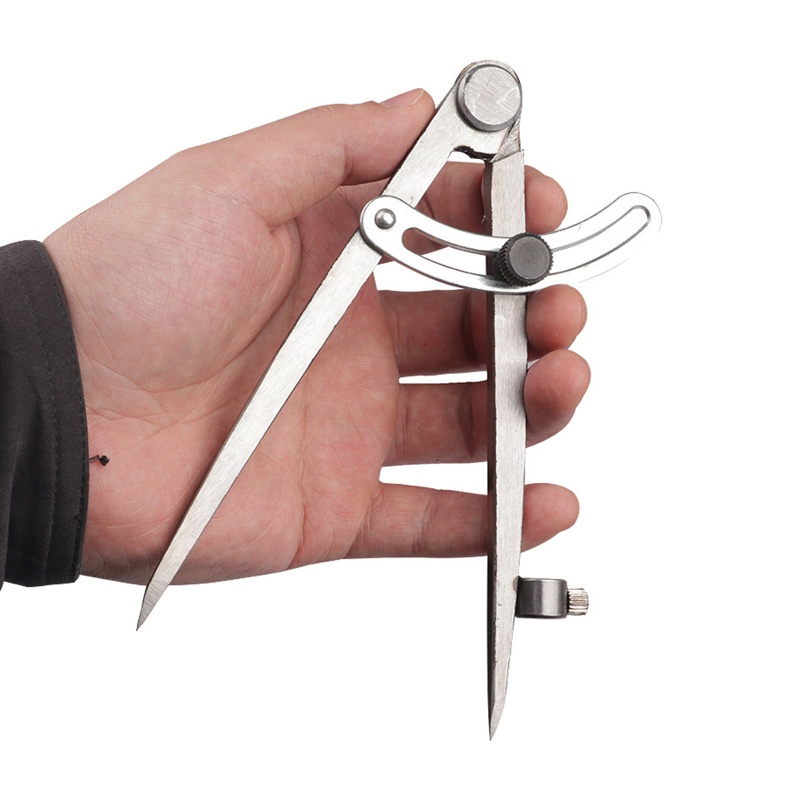 weroyal Practical Compass for Woodworking 15cm Adjustable Compass for Carpenter Drafting