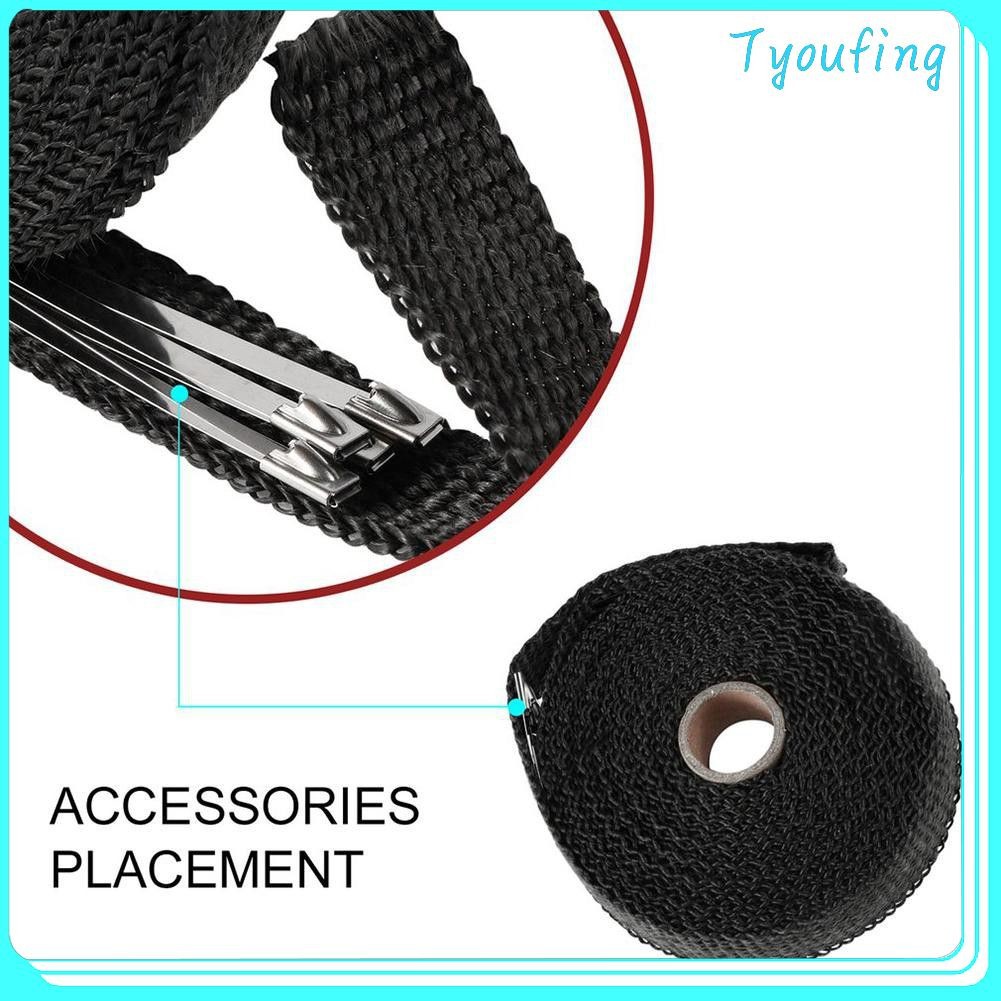 5m Thermal Exhaust Tape Pipe Wrap Heat Resistant Cloth for ...
