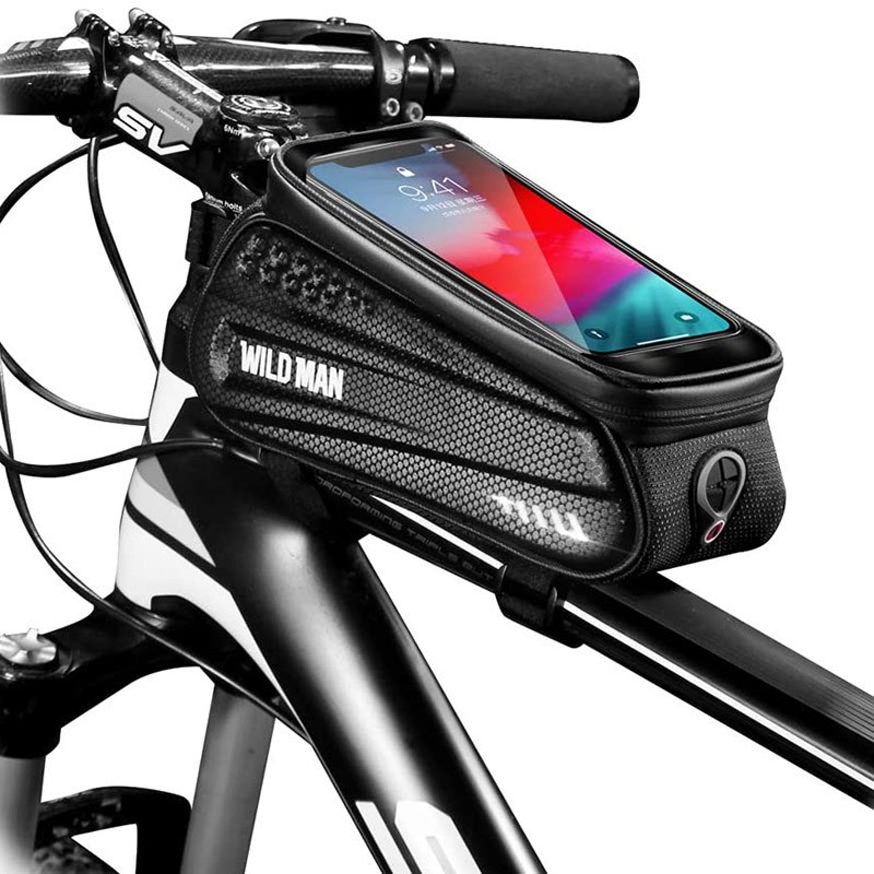 WILDMAN Bike Bicycle Bag Waterproof Front Frame Top Tube Shopee