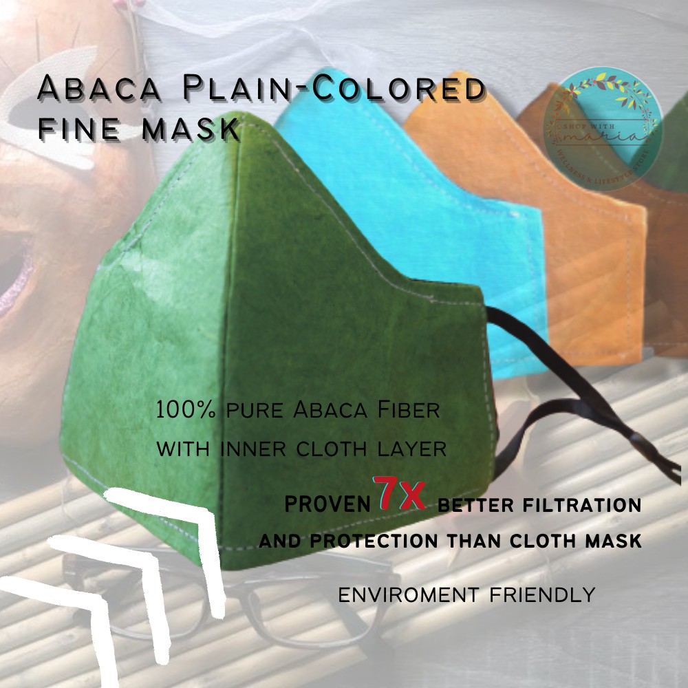 Abaca Fine Fiber Plain Color Face Mask