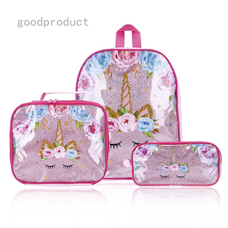 unicorn backpack with lunch bag