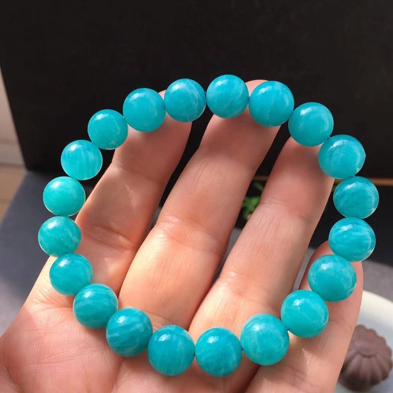 Natural Amazonite Bracelet Collection Level Mozambique Amazonite Bracelet Old Mineral Ice Like Amazonite Shopee Philippines