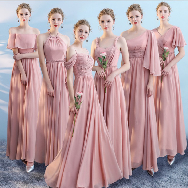 pink bridesmaid gown