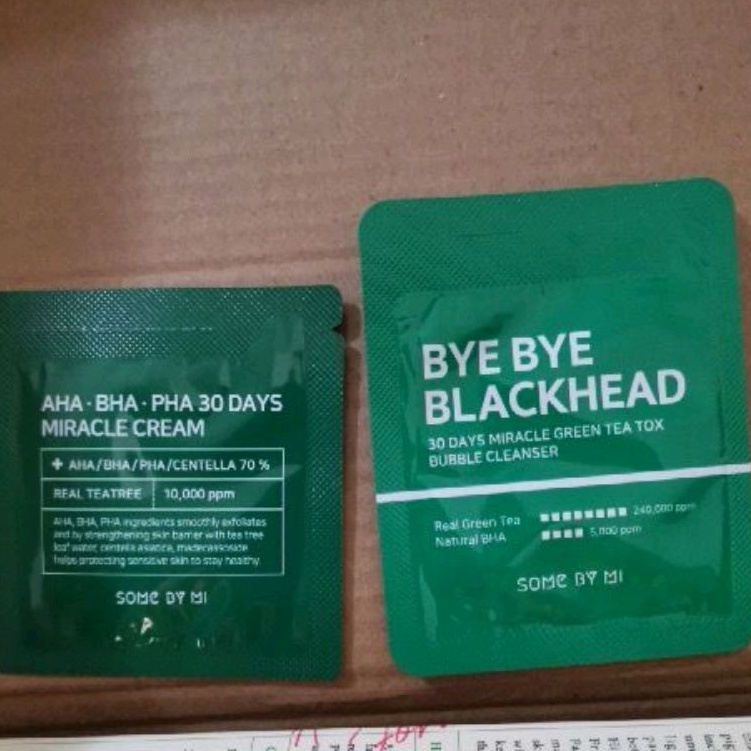 SOME BY MI BYE BYE BLACKHEADS BUBBLE CLEANSER& AHA BHA PHA MIRACLE