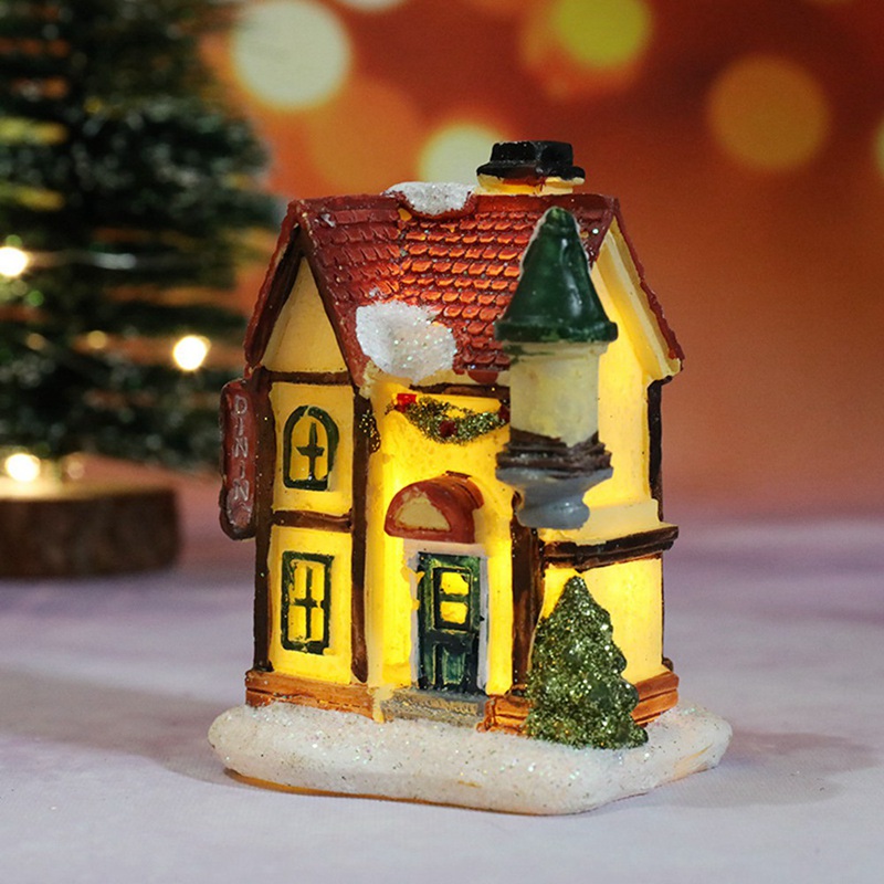 2021 NEW Christmas Village log cabin incense burner christmas town Nativity  Scene Ornament Xmas decoration LED Lights and Sound | Shopee Philippines