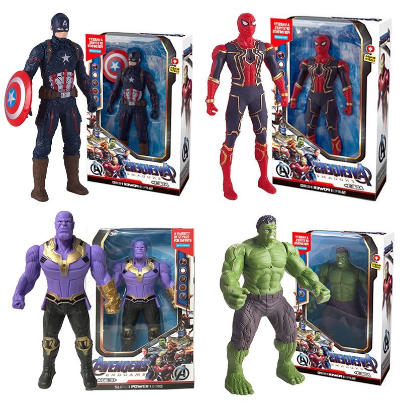 18CM Marvel Avengers Infinity War Iron Man Spiderman Action Figure Model Boy Toy 
