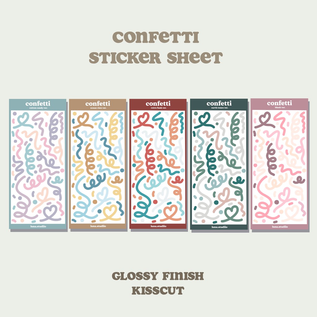 confetti deco sticker sheet for polco and journaling shopee philippines