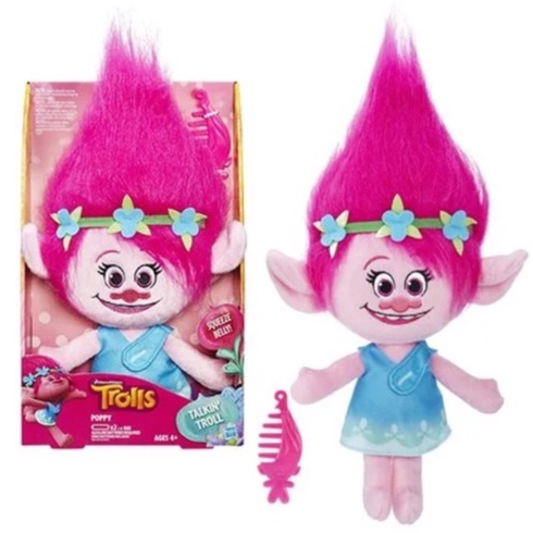 Hasbro DreamWorks Trolls Poppy Talkin Troll Plush Doll | Shopee Philippines