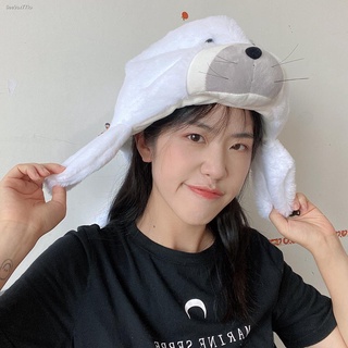 ▩Japanese and Korean ins cute plush warm cartoon animal sea lion headgear hat student ear protectio #5