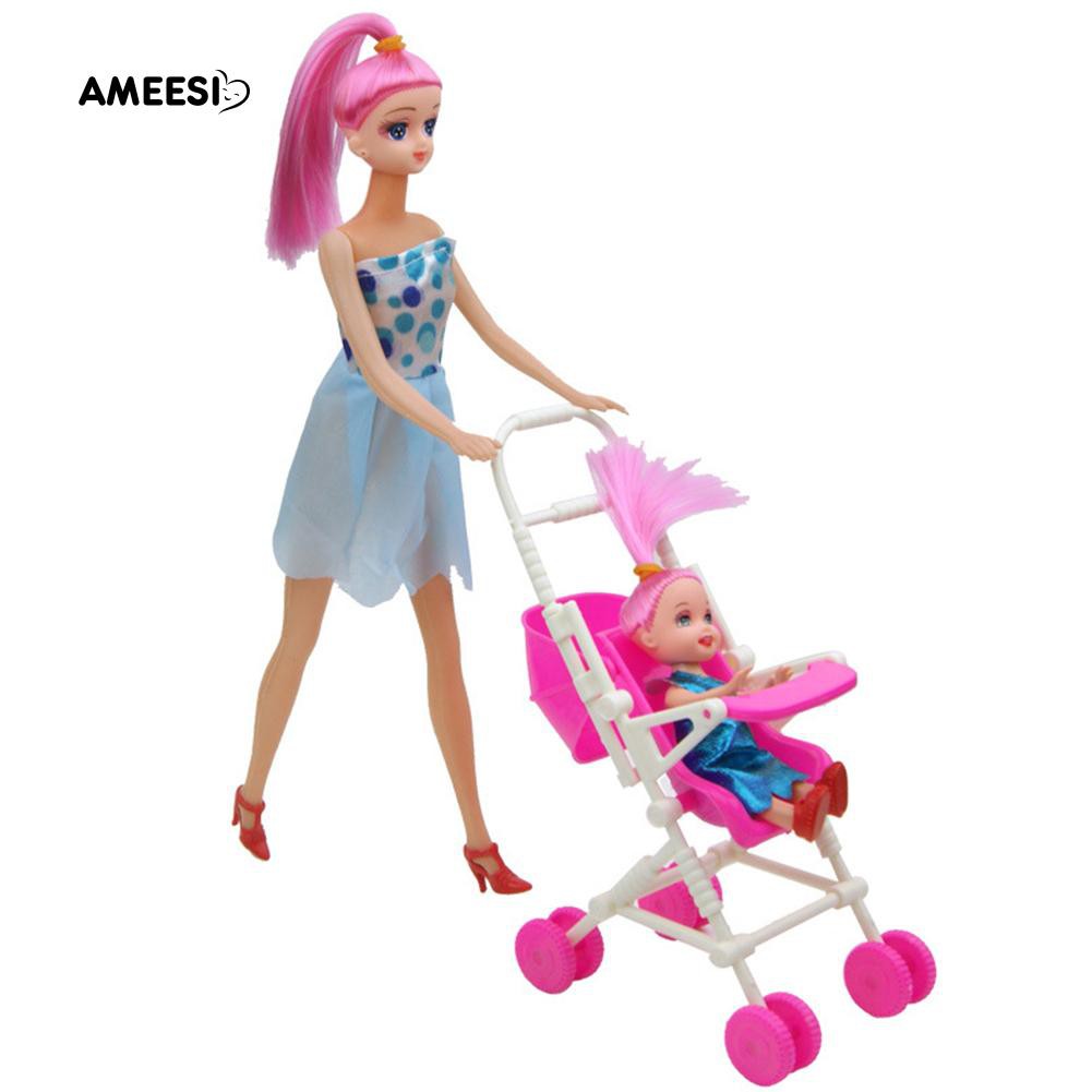 barbie with baby and stroller