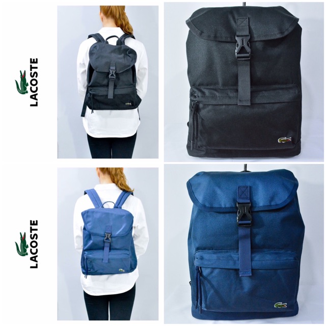 lacoste flap backpack