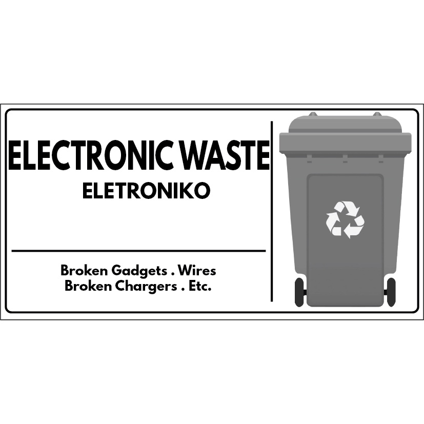 Garbage Bin Signs/Labels, Waste Disposal Segregation Labels