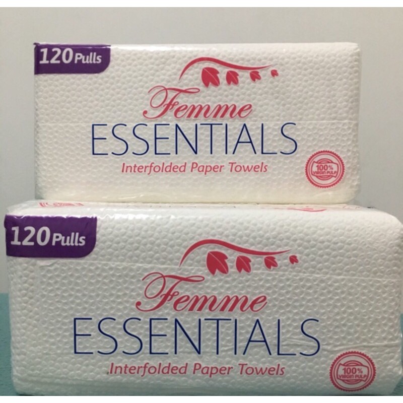 [6 packs] FEMME Interfolded Paper Towels 120 Pulls | Shopee Philippines