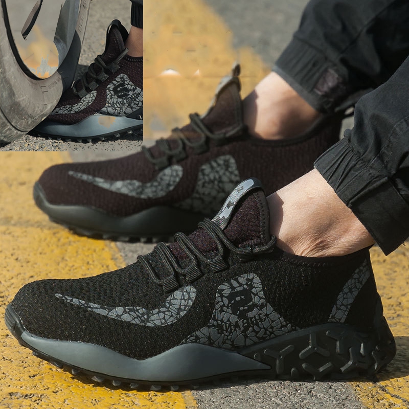 black non slip work shoes mens