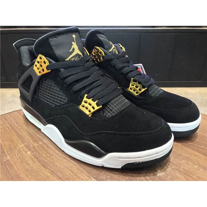 black and gold royalty jordans
