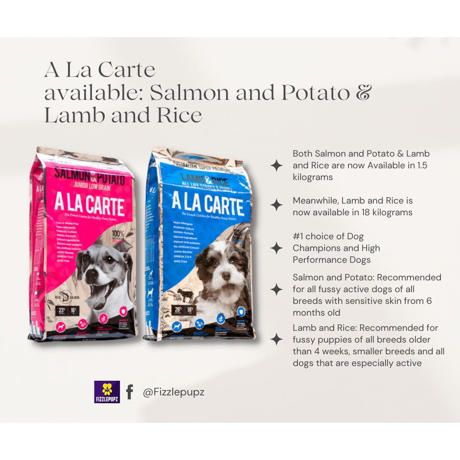 A La Carte Dry Dog Food 18 KG Shopee Philippines