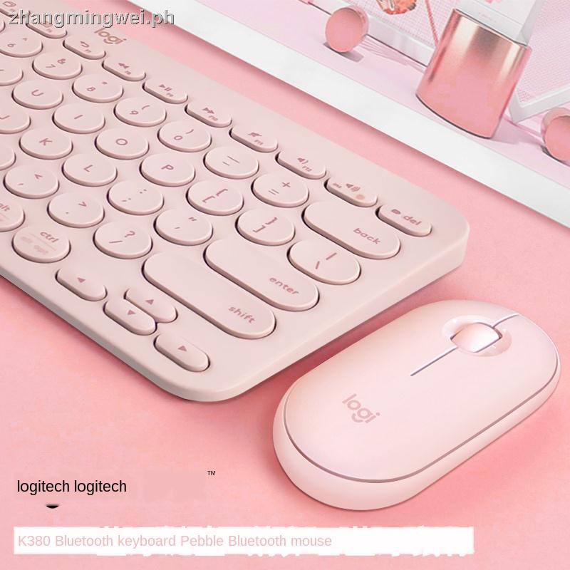 Tmall Direct Delivery Logitech K380 Wireless Bluetooth Keyboard Pebble Silent Mouse Laptop Ipad Pro Tablet And Set Pink White Girls Universal Shopee Philippines
