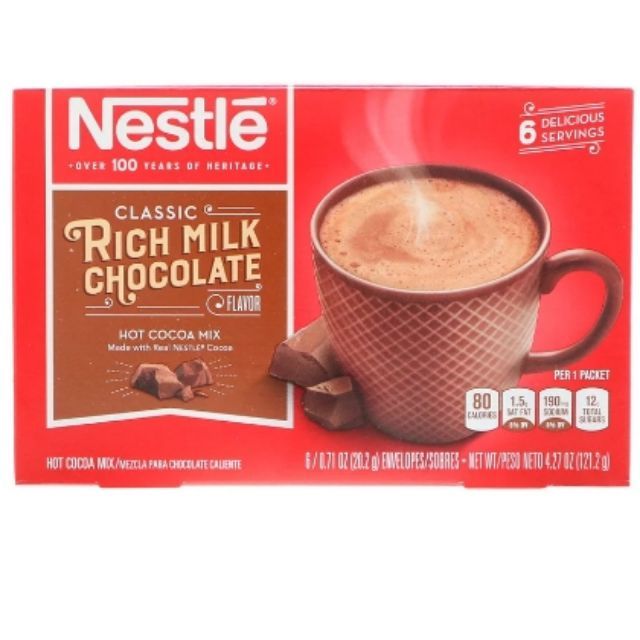 Rich Milk Chocolate Flavor, 6 Packets, 0.71 oz (20.2 g) Each | Shopee ...