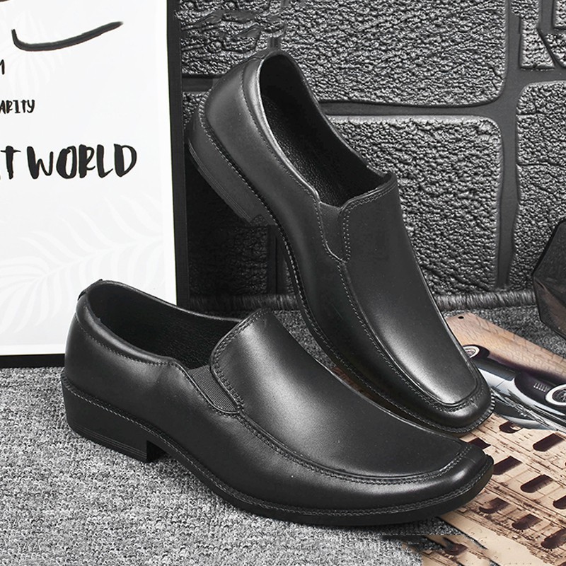 Shuta Black Shoes School Rubber shoes Men's work shoes cod 608 | Shopee ...