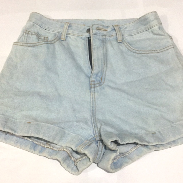 american apparel high waisted jean shorts